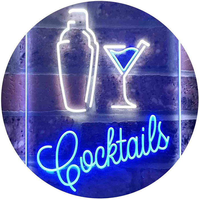 Cocktail Shaker Drinks Cocktails LED Neon Light Sign - Way Up Gifts