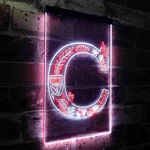 Family Name Letter C Monogram Initial LED Neon Light Sign - Way Up Gifts