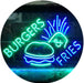 Hamburgers Burgers Fries LED Neon Light Sign - Way Up Gifts