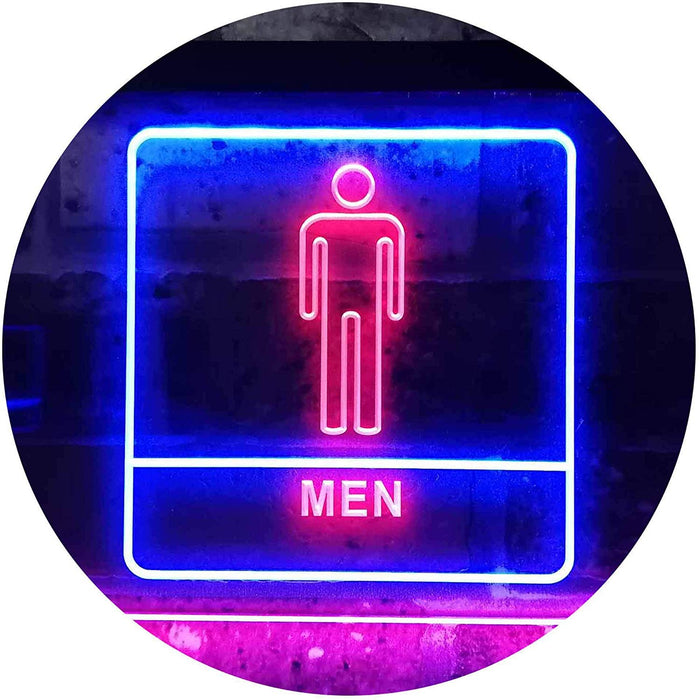 Men Bathroom Restroom LED Neon Light Sign - Way Up Gifts