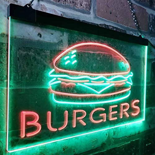 Hamburgers Burgers LED Neon Light Sign - Way Up Gifts