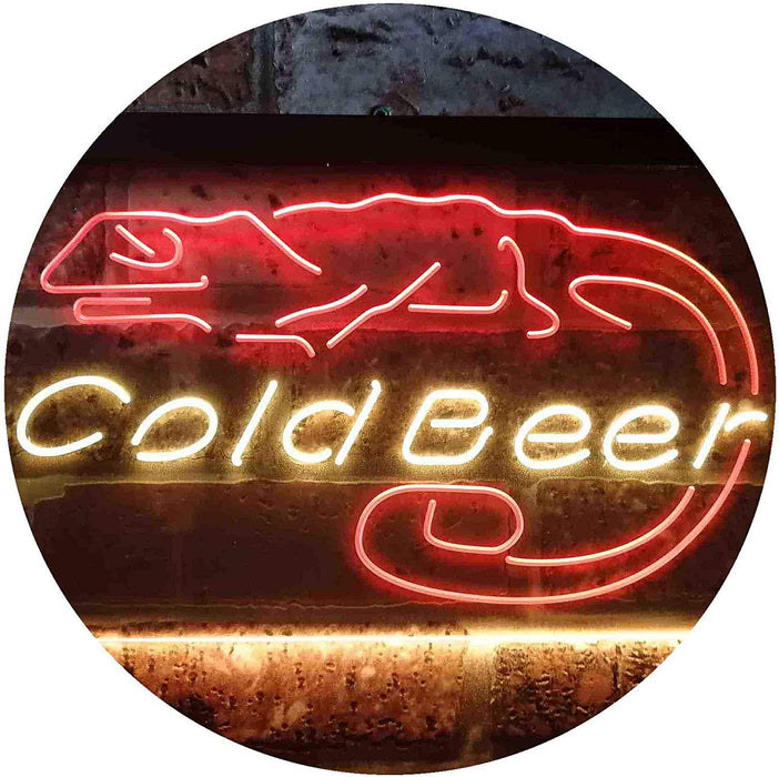 Lizard Cold Beer LED Neon Light Sign - Way Up Gifts