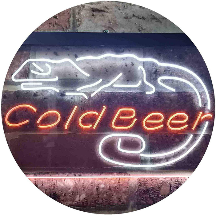 Lizard Cold Beer LED Neon Light Sign - Way Up Gifts