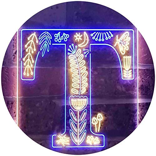 Family Name Letter T Monogram Initial LED Neon Light Sign - Way Up Gifts