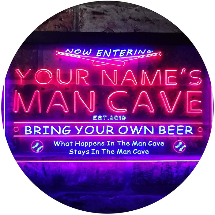 Custom Sports Baseball Theme Man Cave LED Neon Light Sign - Way Up Gifts