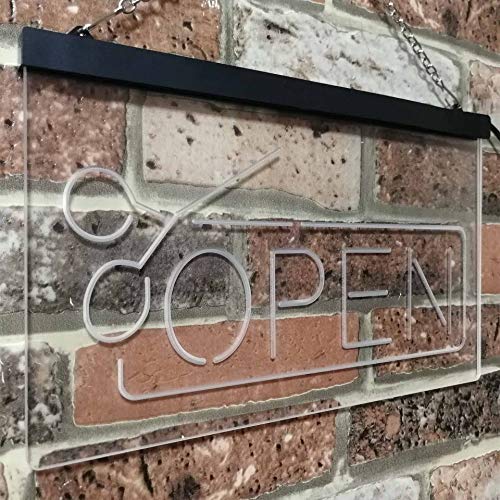 Scissors Open Barber Salon Hair Cuts LED Neon Light Sign - Way Up Gifts