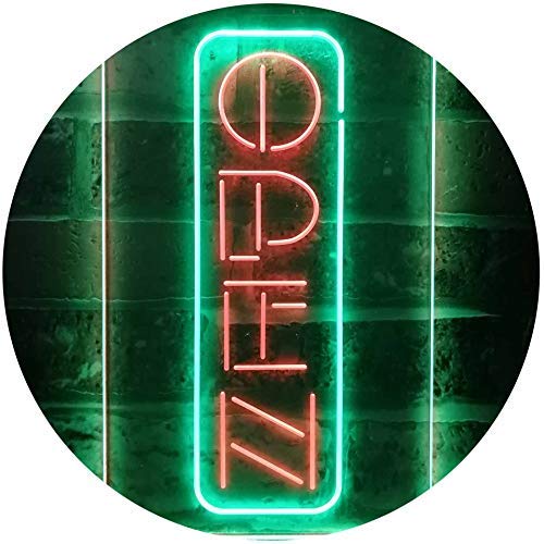 Vertical Open Sign LED Neon Light Sign - Way Up Gifts