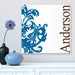 Personalized Blue Fleur-de-Lis Family Canvas Print - Way Up Gifts