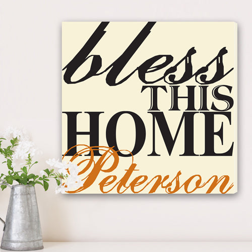 Personalized Blessing of the Home Family Canvas Print - Way Up Gifts