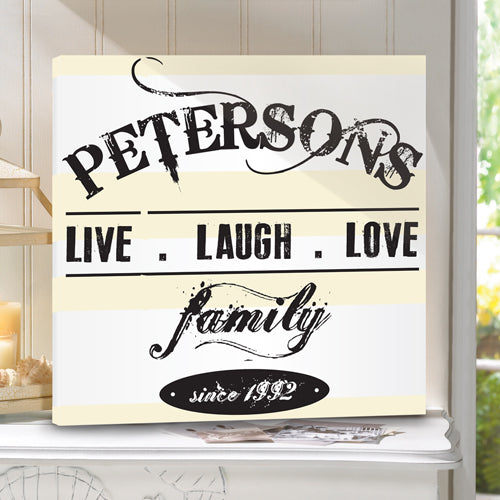 Personalized Live.Laugh.Love Canvas Print - Way Up Gifts