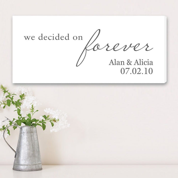 Personalized We Decided on Forever Canvas - Way Up Gifts