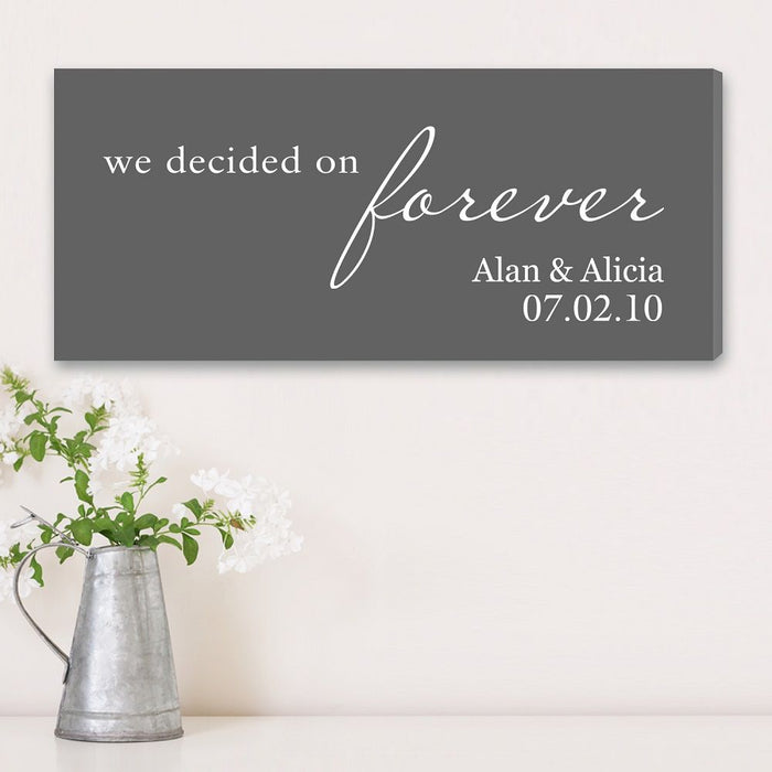 Personalized We Decided on Forever Canvas - Way Up Gifts