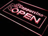 Cafe Cappuccino Open LED Neon Light Sign - Way Up Gifts