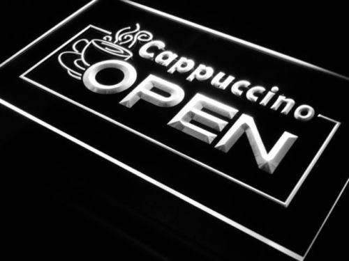 Cafe Cappuccino Open LED Neon Light Sign - Way Up Gifts