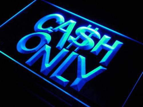 Cash Only LED Neon Light Sign - Way Up Gifts