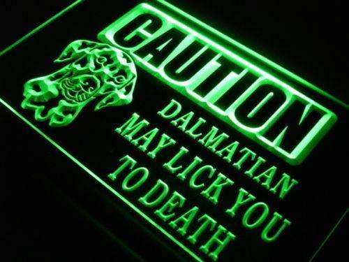 Caution Dalmatian LED Neon Light Sign - Way Up Gifts