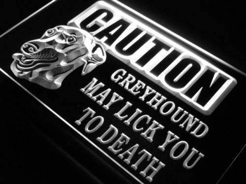 Caution Greyhound LED Neon Light Sign - Way Up Gifts