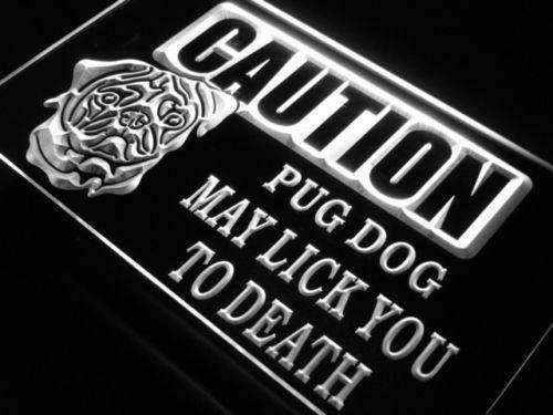 Caution Pug LED Neon Light Sign - Way Up Gifts