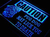 Caution Pug LED Neon Light Sign - Way Up Gifts