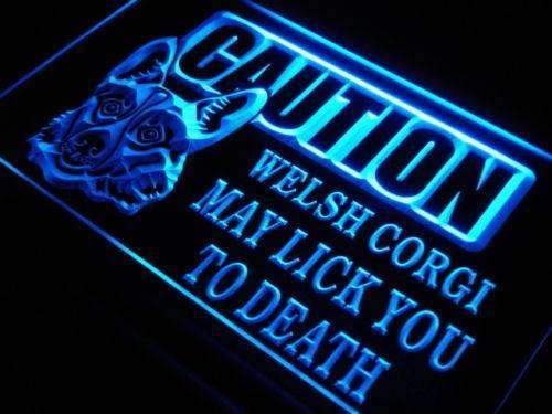 Caution Welsh Corgi LED Neon Light Sign - Way Up Gifts