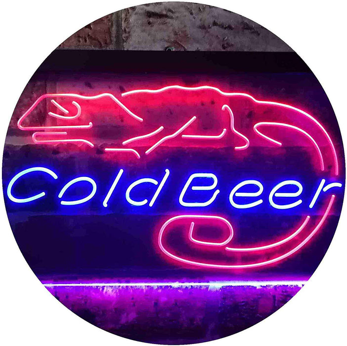 Lizard Cold Beer LED Neon Light Sign - Way Up Gifts