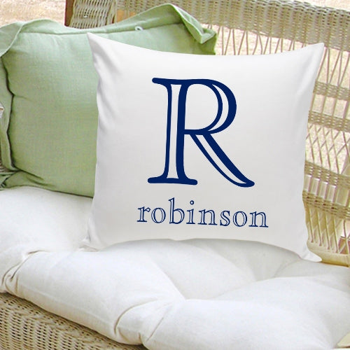 Personalized Classic Family Initial Decorative Throw Pillow - Way Up Gifts