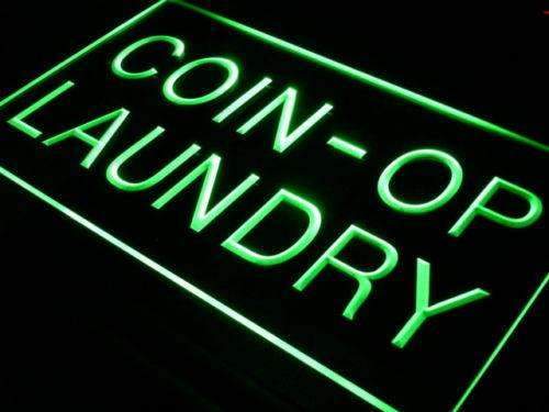 Coin Operated Laundry Laundromat LED Neon Light Sign - Way Up Gifts