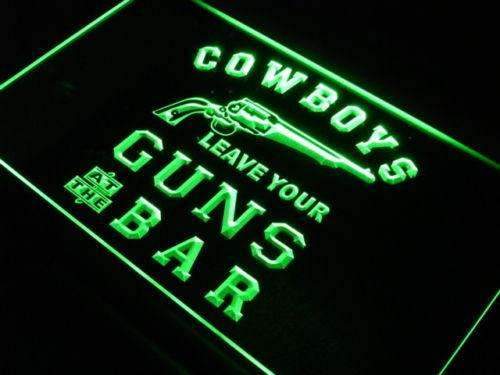 Cowboys Leave Guns Bar II LED Neon Light Sign - Way Up Gifts