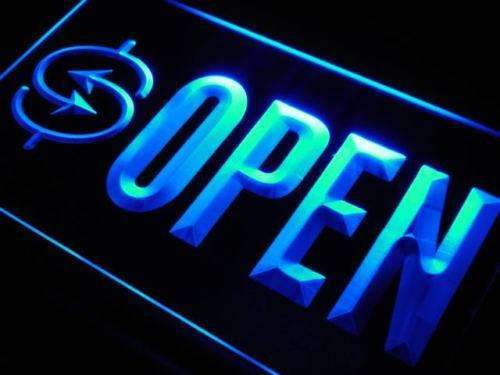 Currency Exchange Open LED Neon Light Sign - Way Up Gifts