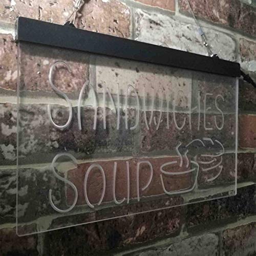 Cafe Sandwiches Soup LED Neon Light Sign - Way Up Gifts