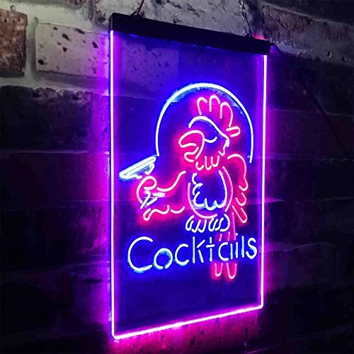 Cocktails Parrot LED Neon Light Sign - Way Up Gifts