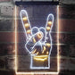 Rock n Roll Hand Sign of the Horns LED Neon Light Sign - Way Up Gifts