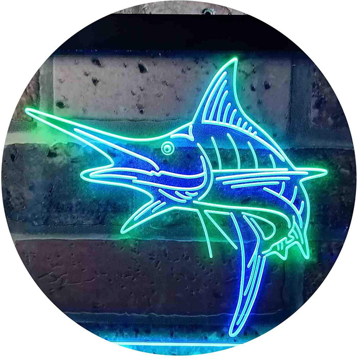Deep Sea Fishing Blue Marlin Fish LED Neon Light Sign - Way Up Gifts