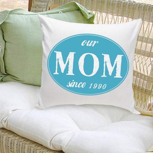 Personalized Mom Stamp Throw Pillow - Way Up Gifts