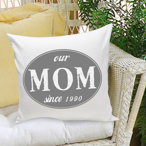 Personalized Mom Stamp Throw Pillow - Way Up Gifts