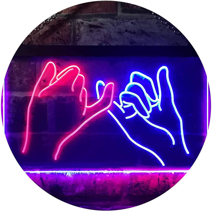 Pinky Swear Promise Cute Room Decor LED Neon Light Sign - Way Up Gifts