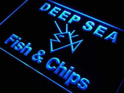 Deep Sea Fish and Chips LED Neon Light Sign - Way Up Gifts