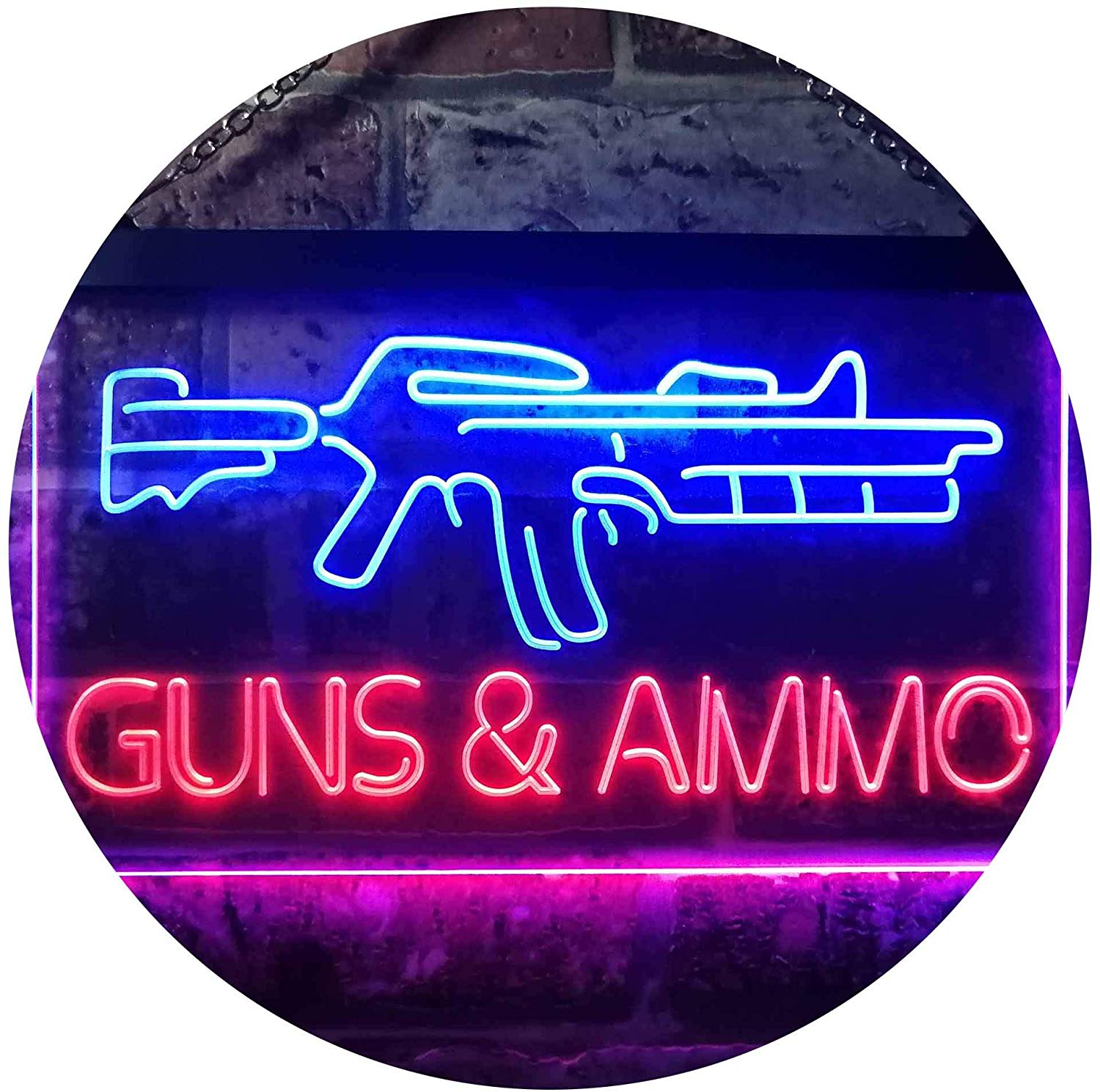 Guns Ammo LED Neon Light Sign - Way Up Gifts