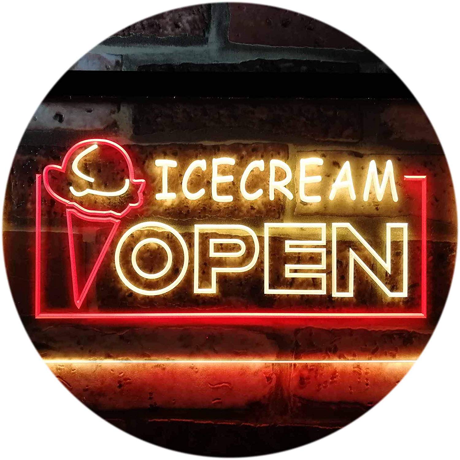 Open Ice Cream LED Neon Light Sign - Way Up Gifts