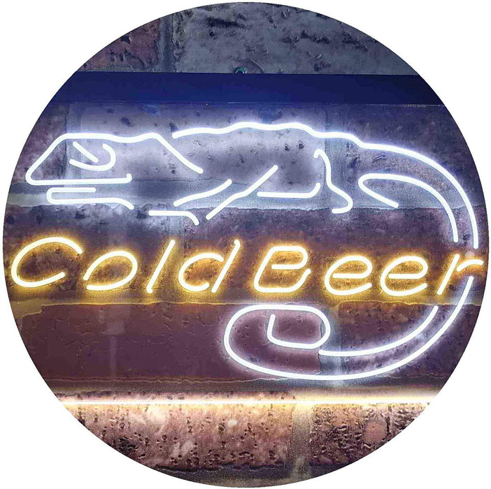 Lizard Cold Beer LED Neon Light Sign - Way Up Gifts