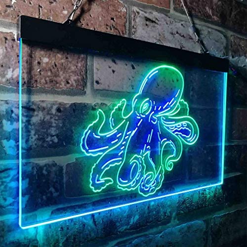 Sea Life Man Cave Ocean Decor Octopus LED Neon Light Sign - Way Up Gifts