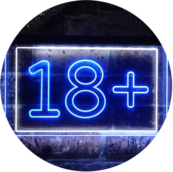 Adults Only 18+ LED Neon Light Sign - Way Up Gifts