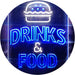 Hamburgers Drinks and Food LED Neon Light Sign - Way Up Gifts