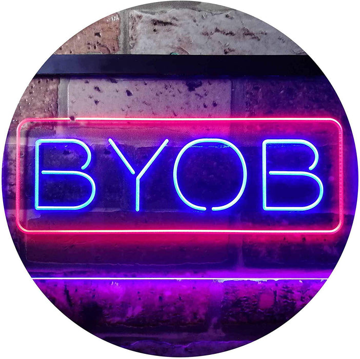 Bring Your Own Beer BYOB LED Neon Light Sign - Way Up Gifts