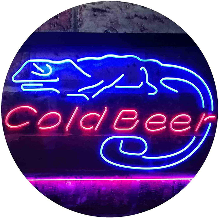 Lizard Cold Beer LED Neon Light Sign - Way Up Gifts