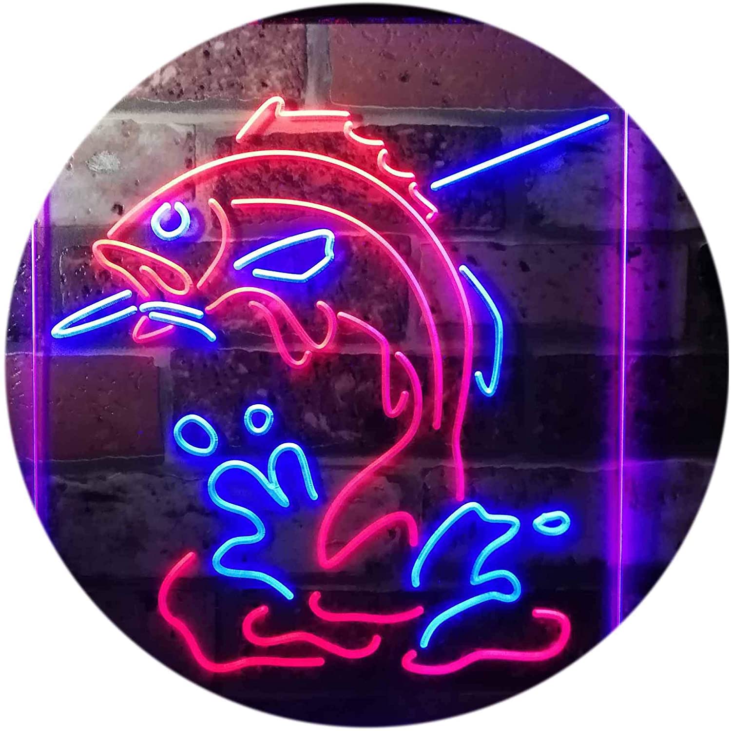 Buy Fish on Hook Fishing Bait Store Cabin Decor LED Neon Light