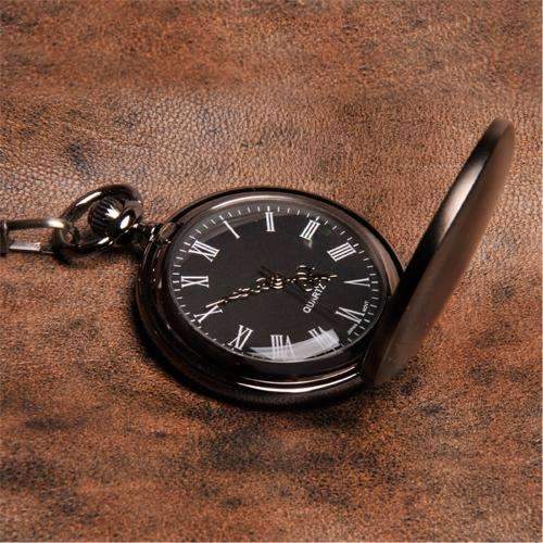 Personalized Gunmetal Gray Pocket Watch Keepsake - Way Up Gifts