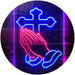 Praying Hands Cross LED Neon Light Sign - Way Up Gifts