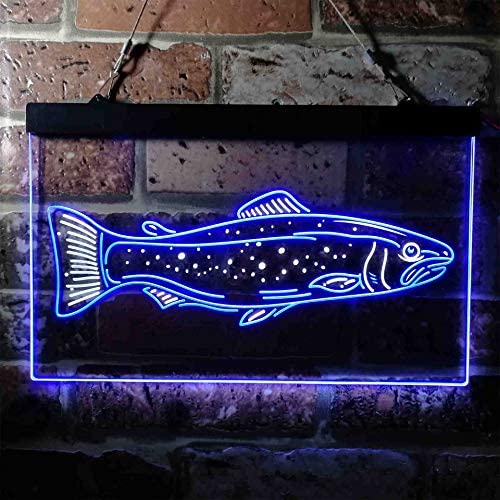 Bass Fish Bait Shop Cabin LED Neon Sign Wall Light Beer Bar Man Cave Home  Décor