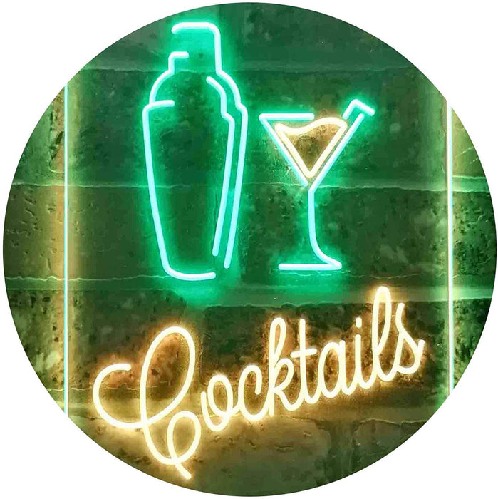 Cocktail Shaker Drinks Cocktails LED Neon Light Sign - Way Up Gifts